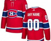 Montreal Canadiens Adidas Authentic Home Jersey Any Name and Number