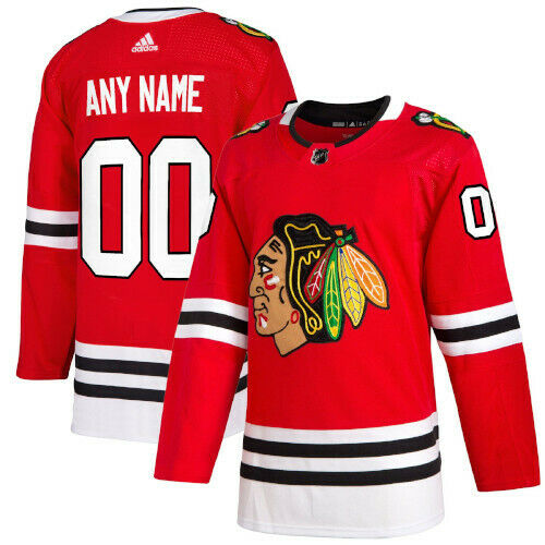 Chicago Blackhawks Adidas Authentic Home Jersey Any Name and Number