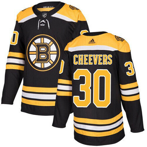 Gerry Cheevers Boston Bruins Adidas Authentic Home NHL Hockey Jersey