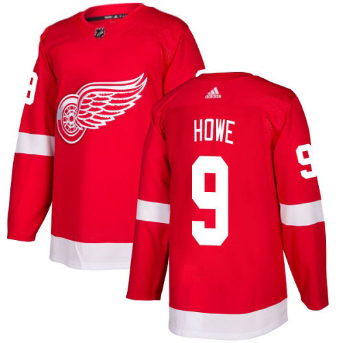 Gordie Howe Detroit Red Wings Adidas Authentic Home NHL Hockey Jersey