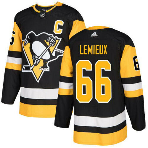 Mario Lemieux Pittsburgh Penguins Adidas Authentic Home NHL Hockey Jersey