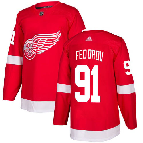 Sergei Fedorov Detroit Red Wings Adidas Authentic Home NHL Hockey Jersey