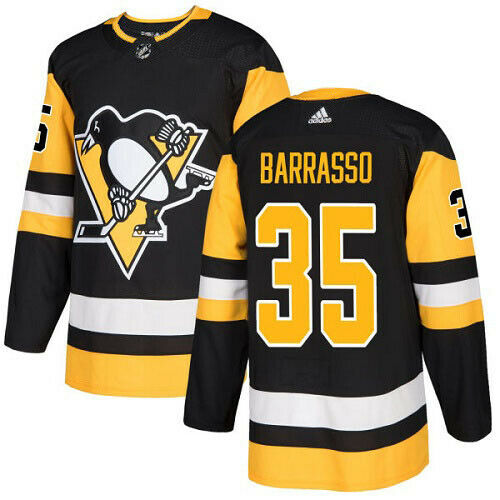 Tom Barrasso Pittsburgh Penguins Adidas Authentic Home NHL Hockey Jersey