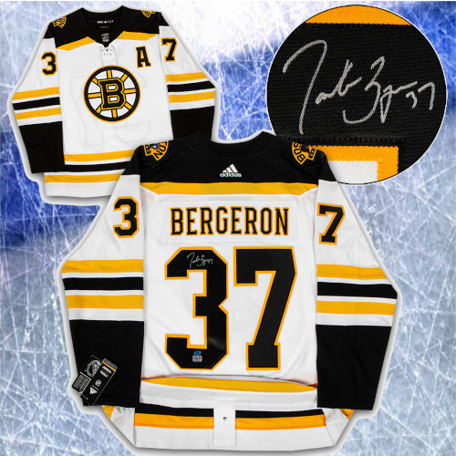Patrice Bergeron Boston Bruins Signed Adidas Away Hockey Jersey