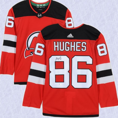Jack Hughes New Jersey Devils Autographed Adidas Authentic Jersey