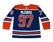 Connor McDavid Autographed Blue Adidas Edmonton Oilers Jersey