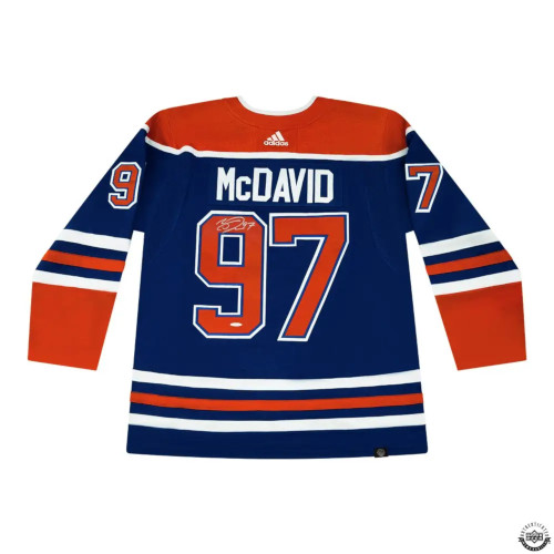 Connor McDavid Autographed Blue Adidas Edmonton Oilers Jersey