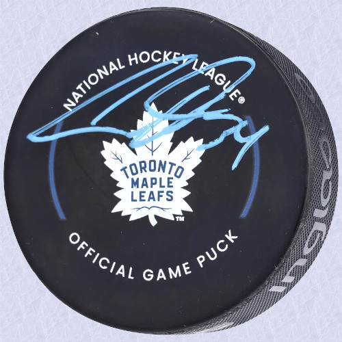 Auston Matthews Toronto Maple Leafs Autographed Game Model Puck