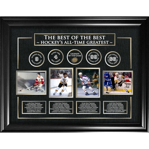 Best of the Best Gordie Howe, Wayne Gretzky, Bobby Orr, Mario Lemieux Framed Print