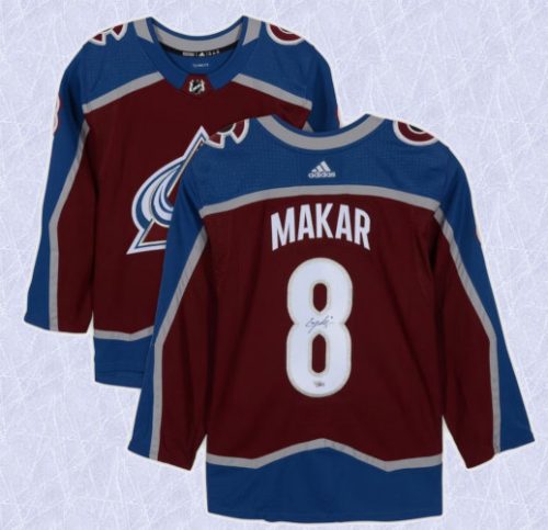 Cale Makar Colorado Avalanche Autographed Home Adidas Authentic Jersey