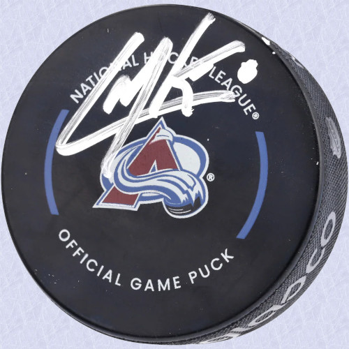 Cale Makar Colorado Avalanche Autographed Game Model Puck