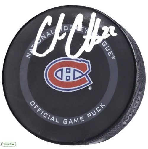 Cole Caufield Montreal Canadiens Autographed Official Team Game Puck