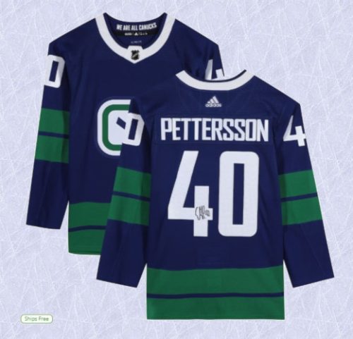 Elias Pettersson Vancouver Canucks Autographed Blue Alternate Adidas Authentic Jersey