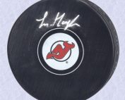 Luke Hughes New Jersey Devils Autographed Hockey Puck