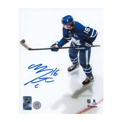 Mitch Marner Toronto Maple Leafs Autographed Puck Magician 8x10 Photo