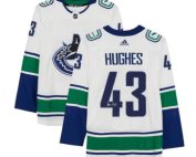 Quinn Hughes Vancouver Canucks Autographed Adidas Away Jersey