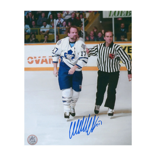 Wendel Clark Autographed Toronto Maple Leafs Power Forward 8x10 Photo