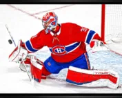 Carey Price Montreal Canadiens Framed 20x29 Blocker Save Canvas