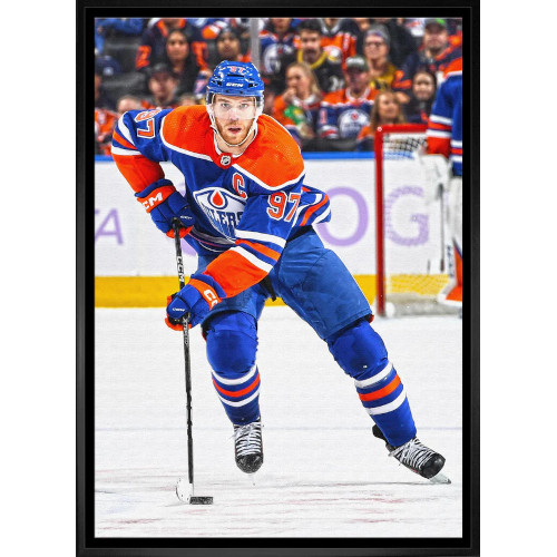 Connor McDavid Edmonton Oilers Framed 20x29 Canvas Auction
