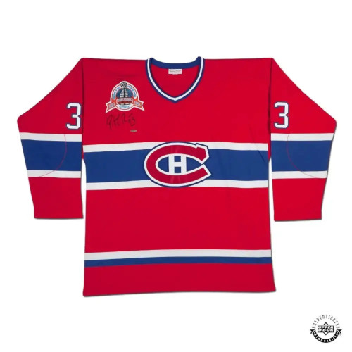 Patrick Roy Autographed Red Mitchell and Ness Montreal Canadiens Jersey