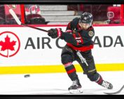 Tim Stutzle Ottawa Senators Framed 20x29 Shooting Canvas