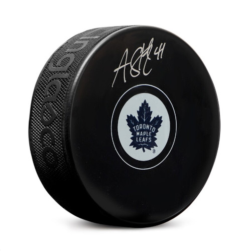 Anthony Stolarz Toronto Maple Leafs Autographed Hockey Puck Auction