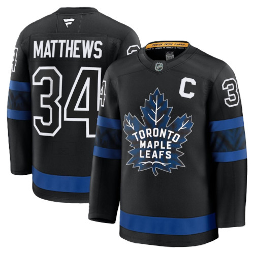 Auston Matthews Toronto Maple Leafs Fanatics Black Alternate Premium Jersey