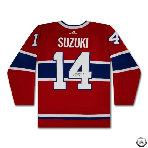 Nick Suzuki Autographed Red Adidas Montreal Canadiens Jersey Auction