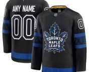 Toronto Maple Leafs Fanatics Black Alternate Premium Jersey Any Name and Number